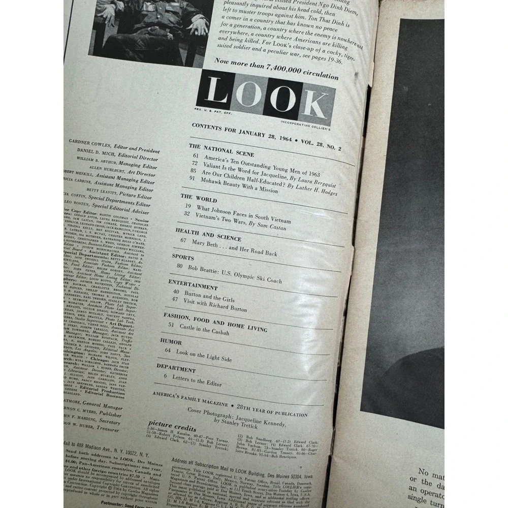 LOOK‎ Magazine Lot Vintage Collectible Memorabilia Historic JFK LBJ Jackie
